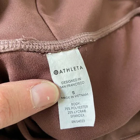Athleta Elation Shimmer Tight Cinnamon Brown Pull On High Waist Leggings Small - Picture 8 of 9